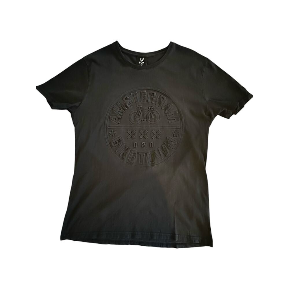 Fox Originals Faded Black Amsterdam Biketown Tee L Minimalist Streetwear